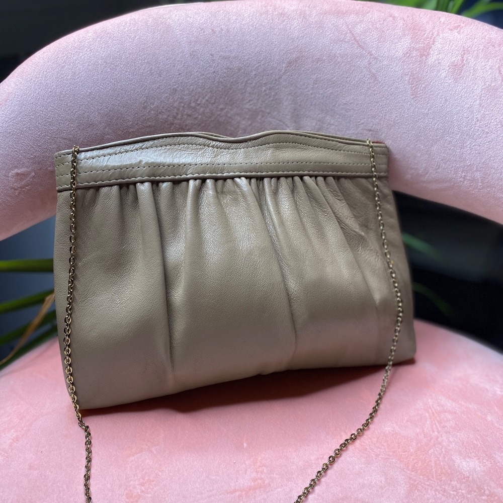 Leather clasp bag - Vintage